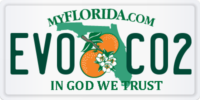 FL license plate EVOC02