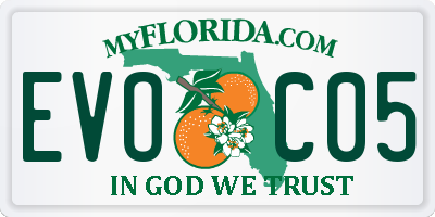 FL license plate EVOC05