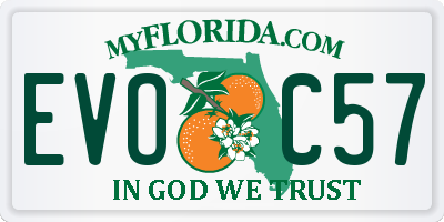 FL license plate EVOC57
