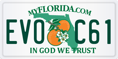 FL license plate EVOC61
