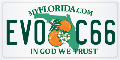 FL license plate EVOC66
