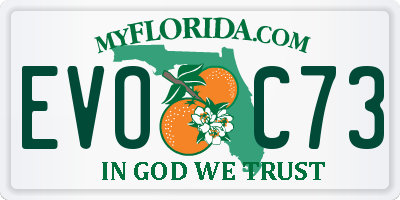 FL license plate EVOC73