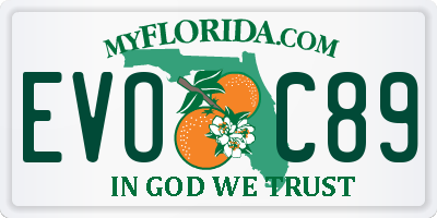 FL license plate EVOC89