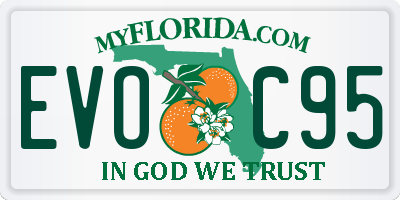 FL license plate EVOC95
