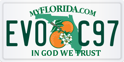 FL license plate EVOC97