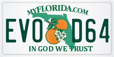 FL license plate EVOD64