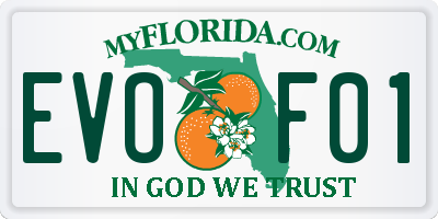 FL license plate EVOF01