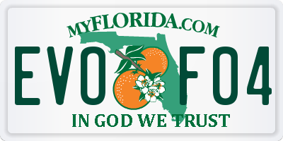 FL license plate EVOF04