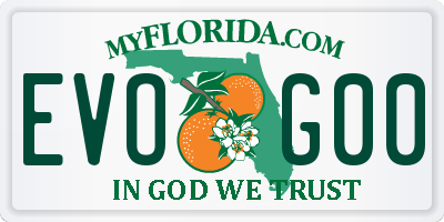FL license plate EVOG00