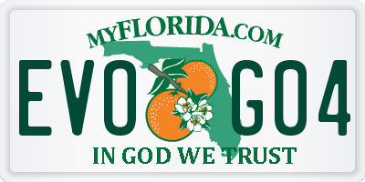 FL license plate EVOG04