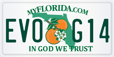 FL license plate EVOG14