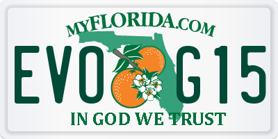 FL license plate EVOG15