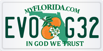 FL license plate EVOG32