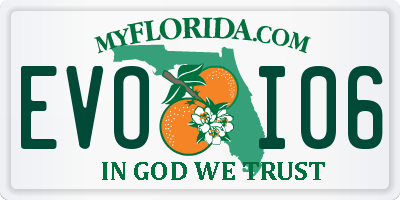 FL license plate EVOI06