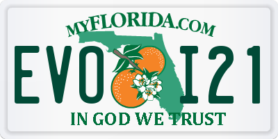FL license plate EVOI21