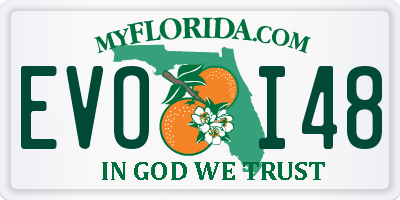 FL license plate EVOI48