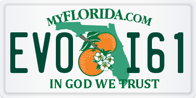 FL license plate EVOI61