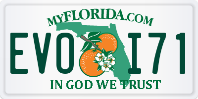 FL license plate EVOI71