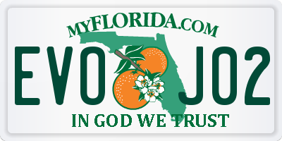 FL license plate EVOJ02