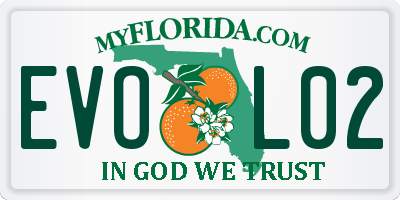 FL license plate EVOL02