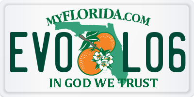FL license plate EVOL06