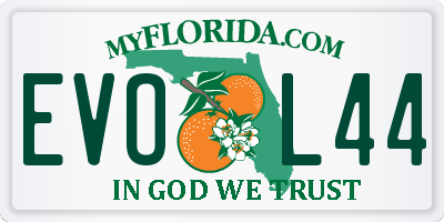 FL license plate EVOL44