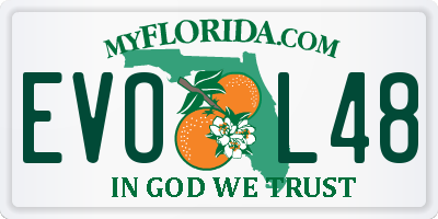 FL license plate EVOL48