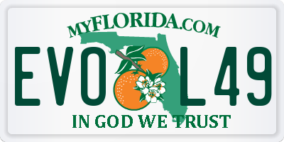 FL license plate EVOL49