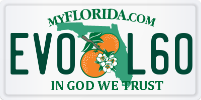 FL license plate EVOL60