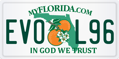 FL license plate EVOL96