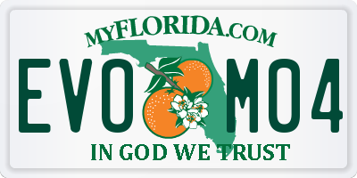 FL license plate EVOM04