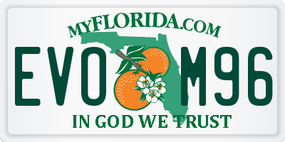 FL license plate EVOM96
