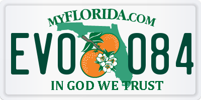 FL license plate EVOO84