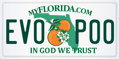 FL license plate EVOP00