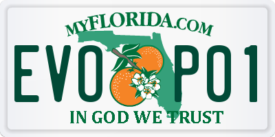 FL license plate EVOP01