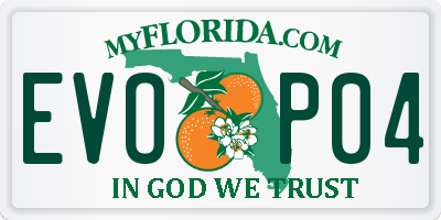 FL license plate EVOP04