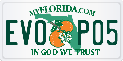 FL license plate EVOP05