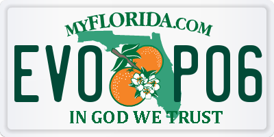 FL license plate EVOP06