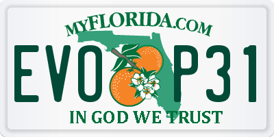 FL license plate EVOP31