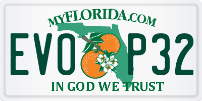 FL license plate EVOP32