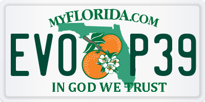 FL license plate EVOP39