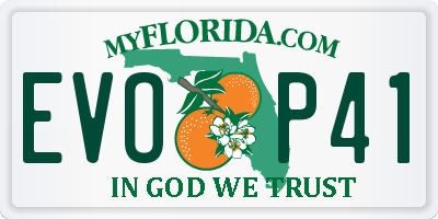 FL license plate EVOP41