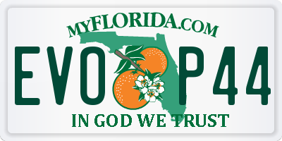 FL license plate EVOP44