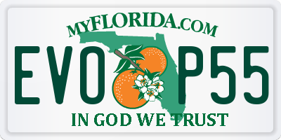 FL license plate EVOP55