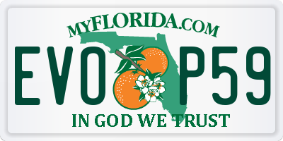 FL license plate EVOP59