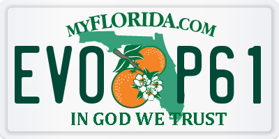 FL license plate EVOP61