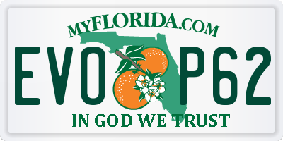 FL license plate EVOP62