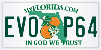 FL license plate EVOP64