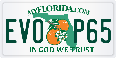 FL license plate EVOP65