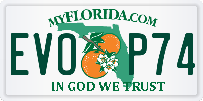 FL license plate EVOP74